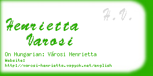 henrietta varosi business card