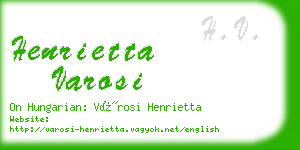 henrietta varosi business card